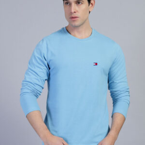 New Branded Solid Plain Cotton Round neck Full Sleeve T-Shirt