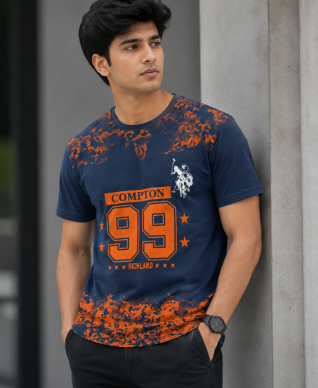 New Trendy USPA Cotton Premium Men’s Round Neck T-shirt