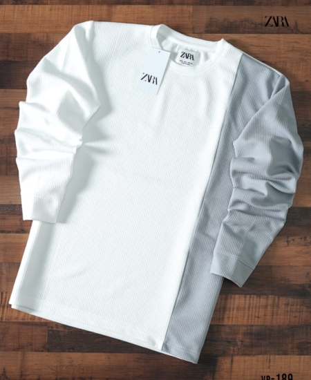 Brand New Zaro Karera Fabric Vertical Cut & Sew Men’s Round Neck T shirt