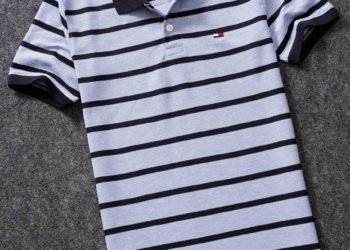 New Classic Premium Cotton Stripped Polo T shirt Half Sleeve