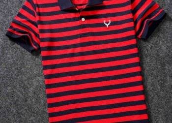 Classic Premium Cotton Stripped Polo T shirt Half Sleeve