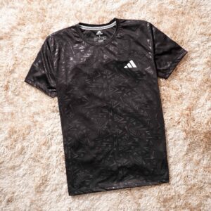 Athletics Sports Premium Quality Embossed Men's T-shirt - Dark Grey, L