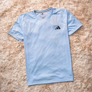 Athletics Sports Premium Quality Embossed Men's T-shirt - Light Blue, M