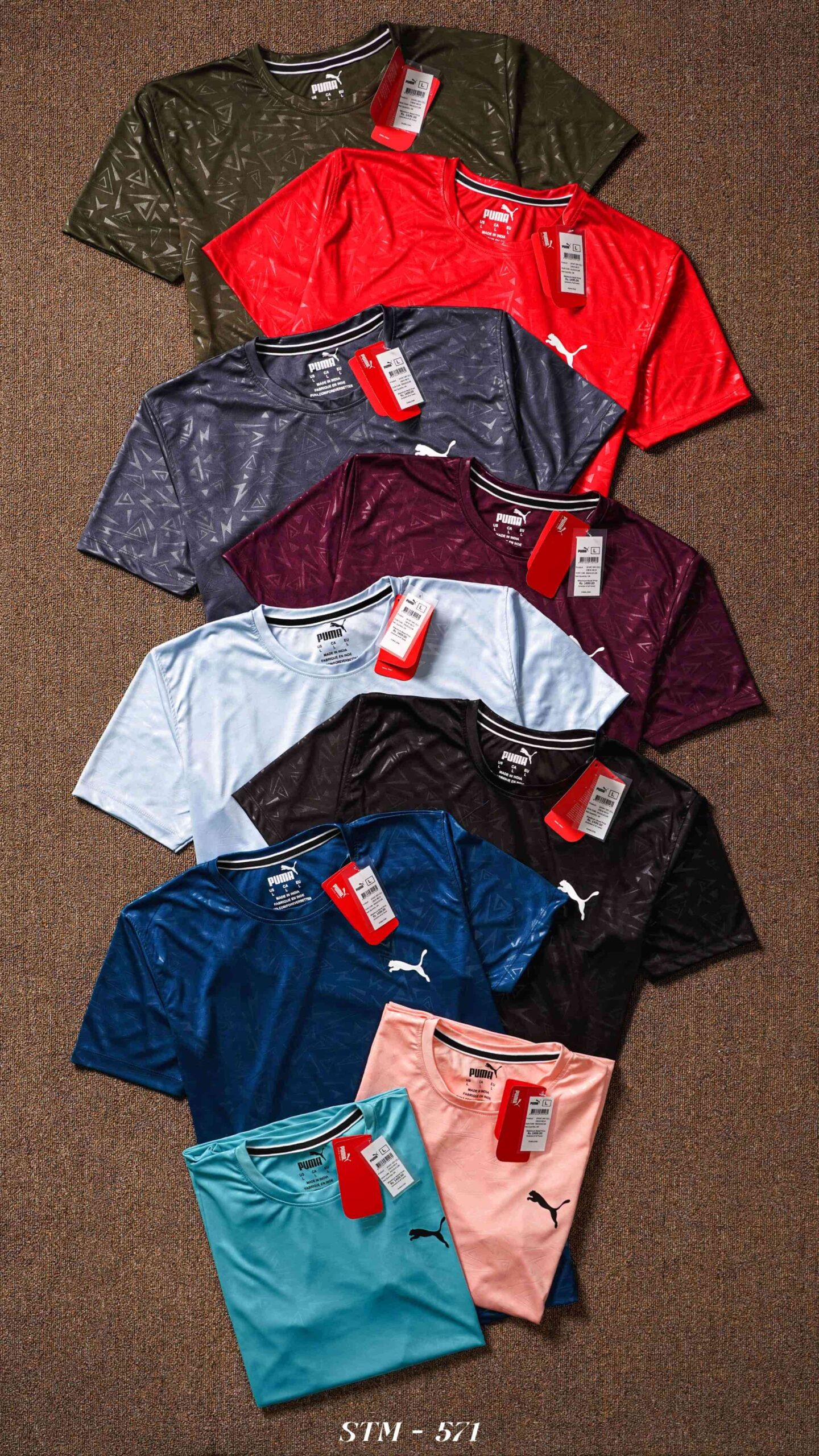 Athletics Sports Premium Quality Embossed Men’s Sports Round Neck Tshirt