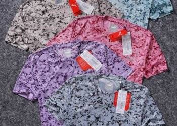 New Tie & Dye Effect All Over Printed Lycra Premium Sports T-shirt