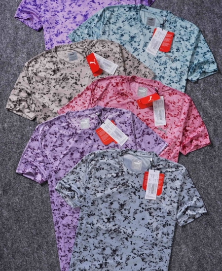 New Tie & Dye Effect All Over Printed Lycra Premium Sports T-shirt