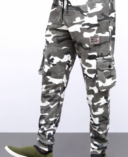 Superdry Cotton Loop Knit Military Print Cargo Track Pant