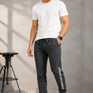 branded-ax-pure-cotton-loop-knit-with-cuff-jogger-track-pant