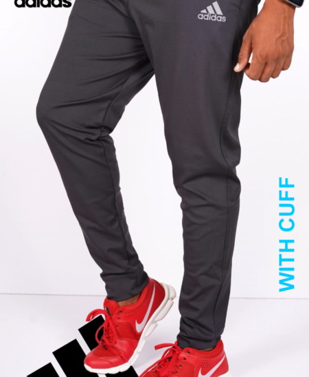 Brand New Adi 4 Way Lycra Premium Quality Men’s Sports Track pant With Cuff