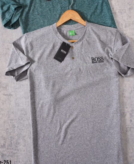 Brand New Cotton Men’s Plain Henley Neck T-shirt