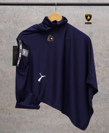 Lamborghini Men’s Sports Dot Knit Dry Fit Round Neck T-shirt