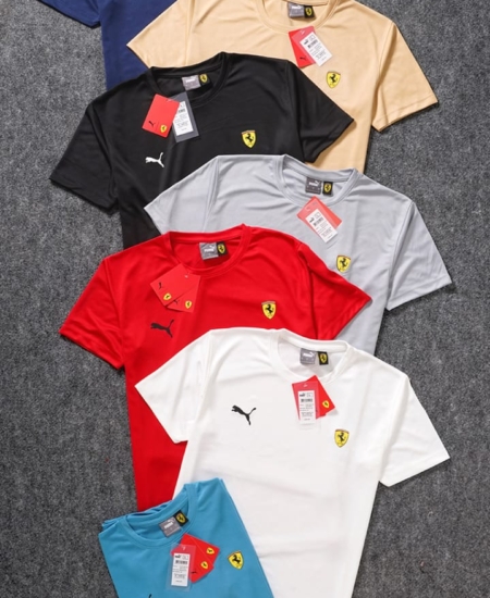 Sporty Dryfit Dot knit Plain Men’s Sports Round Neck T-shirt