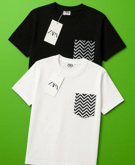 New Premium Pure Cotton Pocket Printed Round Neck T-Shirt