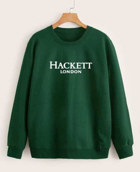 Brand New HKT Loop Knit Cotton Embroidery Sweatshirt Full Sleeve