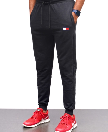 TMY Cotton Loop Knit Regular Fit Track Pant With Cuff