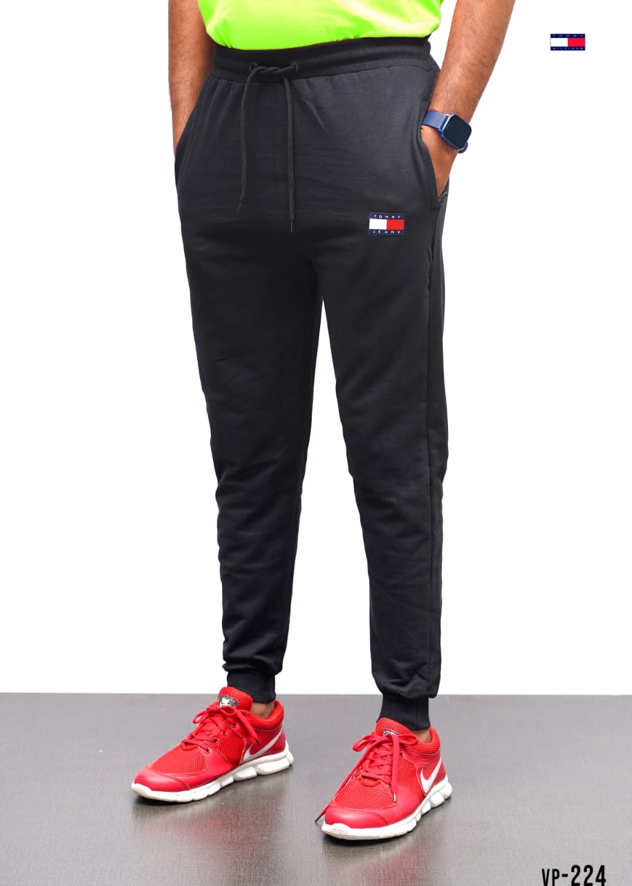 TMY Cotton Loop Knit Regular Fit Track Pant With Cuff