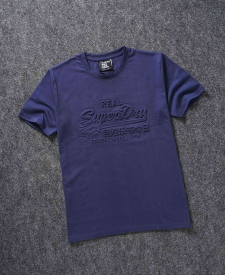Brand New SDRY Premium Embossed Premium Cotton Round Neck Men’s T-shirt