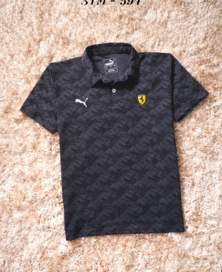 PMA Ferrari Rare Collection Sports Jacquard Fabric Sports Polo T-shirt