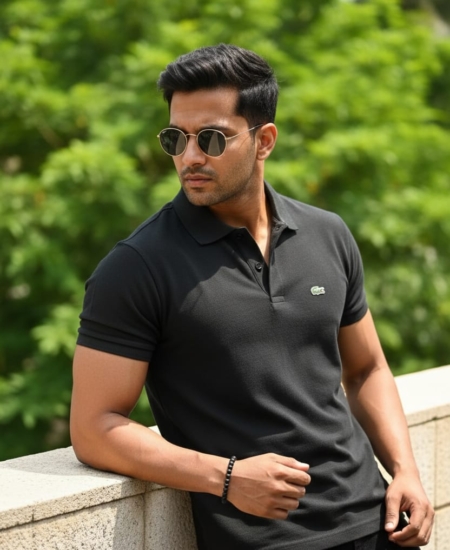 Casual Premium Cotton Chest Logo Men’s Pocket Polo T-shirt Plus Size