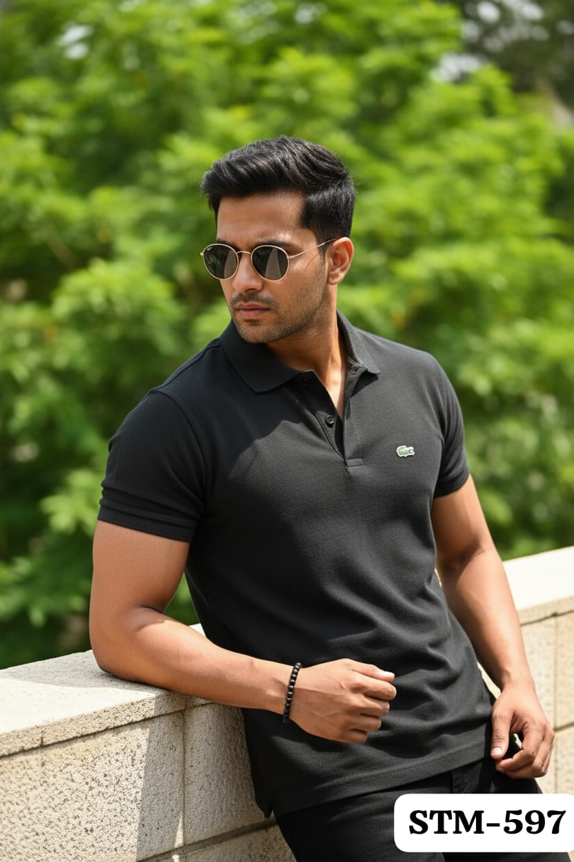 Casual Premium Cotton Chest Logo Men’s Pocket Polo T-shirt Plus Size