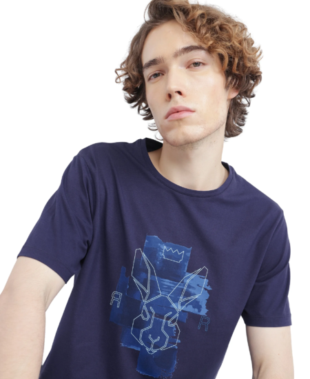 New Tending Brand Premium Men’s Chest Printed Round Neck T-Shirt