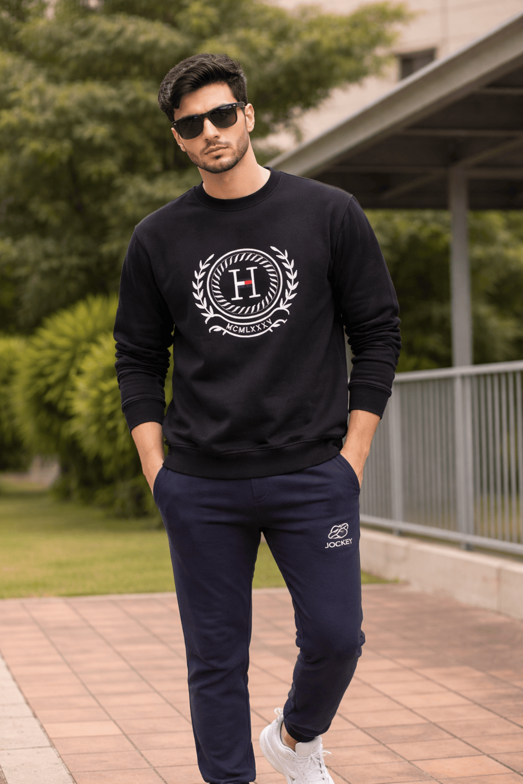 Branded TMY Premium Quality Loop Knit Embroidery Sweatshirt Full Sleeve