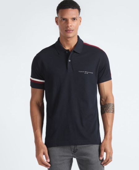 Branded Tmy Cut & Sew Cotton Pique Mens Polo T-shirt