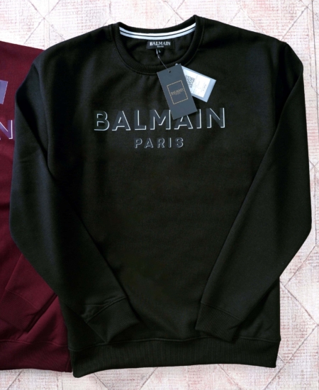 Brand New Balmin Loop Knit Cotton Sweatshirt Full Sleeve