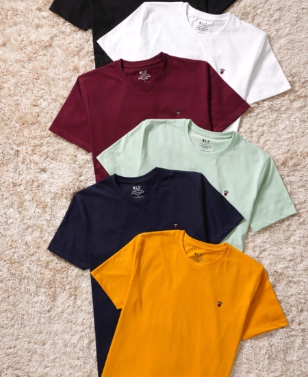 Brand New LUPH Premium Men’s Plain Chest Logo Round Neck T-Shirt