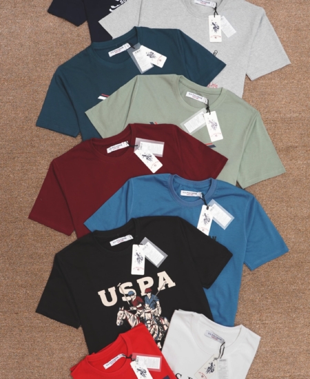 Brand New US Branded Men’s Chest Printed Round Neck T-Shirt