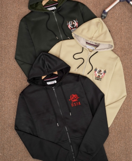 Brand New US Solid Plain Heavy Zipper Hoodies Full Sleeve