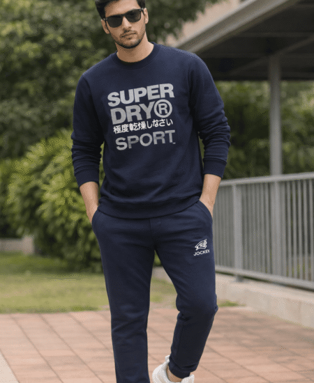 Branded SDRY Premium Quality Loop Knit Printed Sweatshirt Full Sleeve