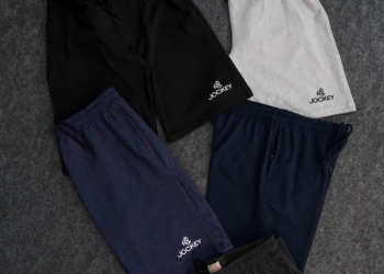 Branded JKY Embroidery Cotton Loop Knit Shorts [PLUS SIZE]