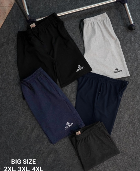 Branded JKY Embroidery Cotton Loop Knit Shorts [PLUS SIZE]