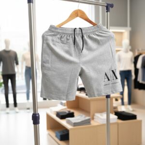 Brand New AX Logo Printed Cotton Loop Knit Shorts