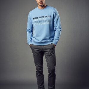 Branded BSS Premium Quality Loop Knit Printed Sweatshirt Full Sleeve