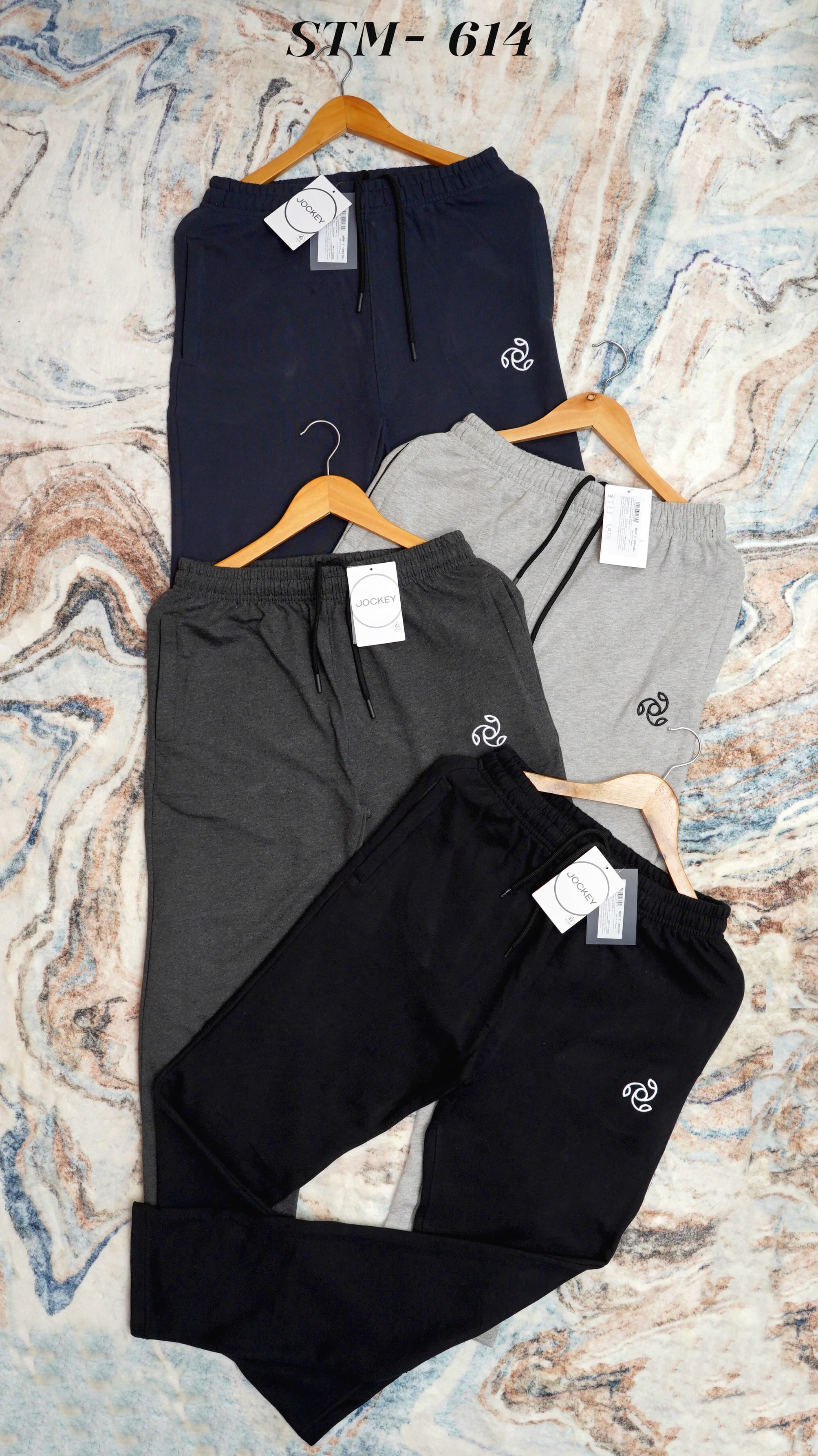 Branded JKY Pure Cotton Loop Knit Regular Fit Track Pant Without Cuff