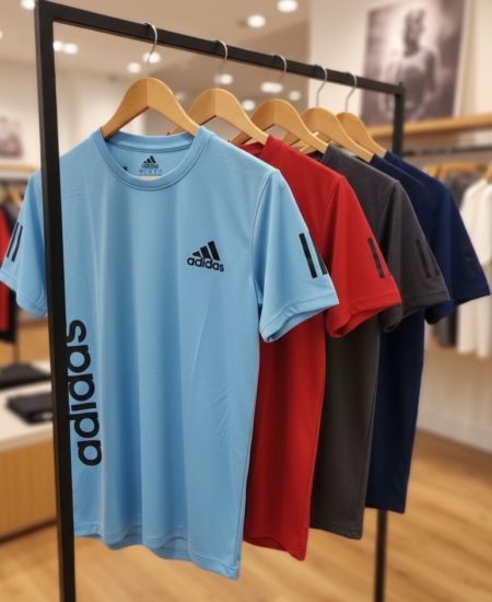 Branded Adi Dot knit Printed Men’s Sports Round Neck T-shirt