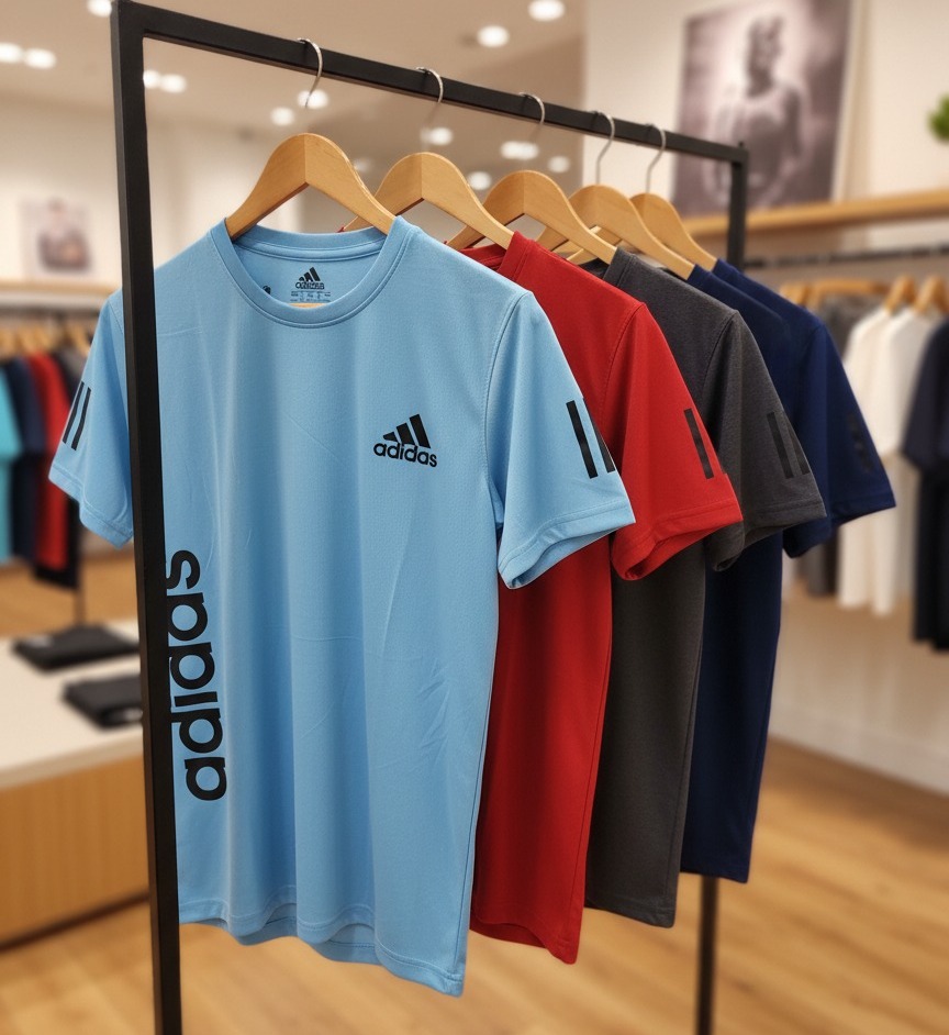 Branded Adi Dot knit Printed Men’s Sports Round Neck T-shirt