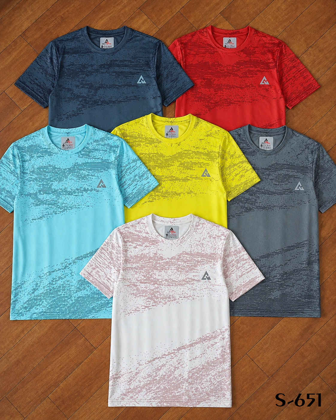 Grey Armour Original Premium Sports Lycra All Over Printed Round neck T-shirt