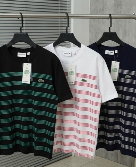 Branded Stripe Printed Cotton Round neck T-Shirts