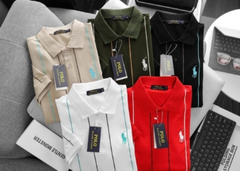 RL POLO Vertical Stripped Cotton Matty Polo T-shirt
