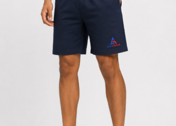 GREY ARMOUR Logo Embroidery Cotton Loop Knit Shorts