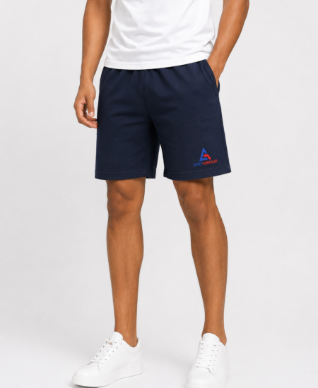 GREY ARMOUR Logo Embroidery Cotton Loop Knit Shorts