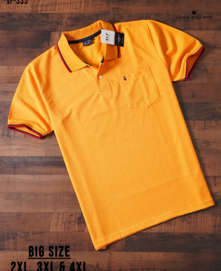 Brand New LP Cotton Plain Pocket Pique Polo T-shirt
