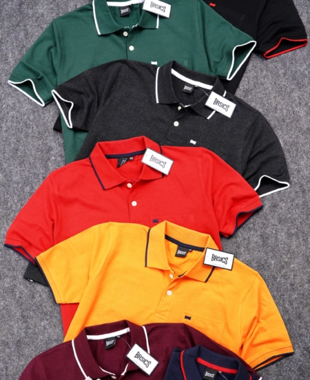 BASICS Economic Quality Collar T Shirt With Pocket