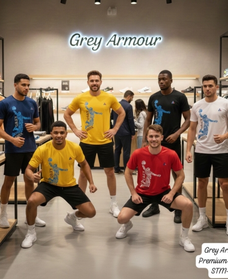 GREY ARMOUR Original Premium Quality sports Round Neck T-shirt