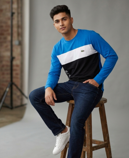 Branded LAC Economic Quality Cut & Sew Men’s Full Sleeve T Shirt