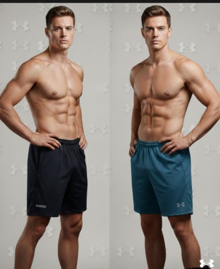 Branded UA Premium Quality Dry Fit 4 Way Lycra Shorts Plus Size