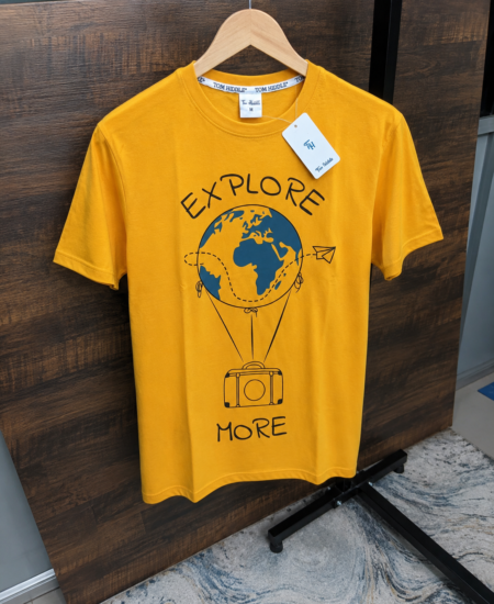 Branded TOM HIDDLE Graphic Printed Cotton Round Neck T-Shirt